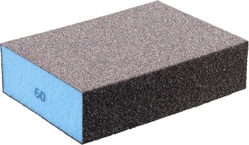 PFERD 4-Sided Sanding Sponge, 2-3/4" x 4", 60 Grit Aluminum Oxide – Heavy-Duty Hand Sanding Block for Wood, Metal, Paint & Drywall (Pack of 5) - Part 46400 in Saudi Arabia