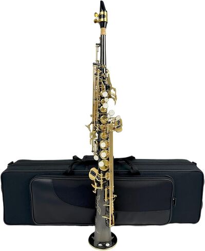 JSS-803 Bb Soprano Saxophone Black golden Sax Instruments for Beginners Intermediate Players in Kuwait