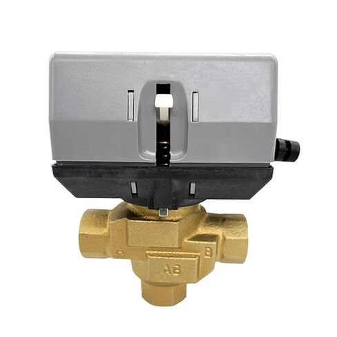 1/2'' 3/4'' 1'' 3-way Brass Motorized Globe Valve With VC6013 Fan Coil AC220V Electric Shut-off(0.5 Inch) in Saudi Arabia