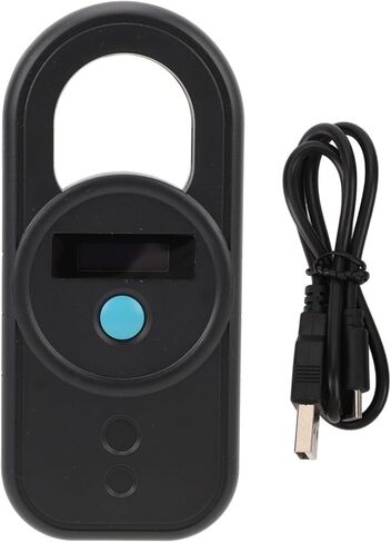 Microchip Reader USB Interface, Sensitivity Portable Rechargeable Animal Microchip Scanner, 128 Information Storage Chip ID Tag Scanner with Dual Frequency for (White) (Black) in Saudi Arabia
