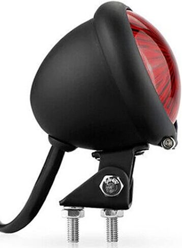 Riloer 2.2" Motorbike Round Taillight Red Lens Red Light, Motorcycle 12V 5W Metal Housing LED Tail Light, Rear Brake Stop Lamp Taillight, Compatible with Harley Chopper Bobber Cafe Racer BIKE in Saudi Arabia