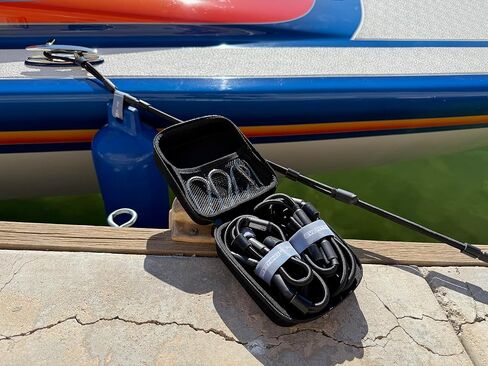 (2) Heavy Duty Everything Ropes 5 Foot Adjustable Bungee Dock Lines for Boats, Mooring Lines, and More with Integrated Hook & Loop Ties, Perfect for attaching Bumpers to Your PWC or Boat Dock Rope. in Saudi Arabia