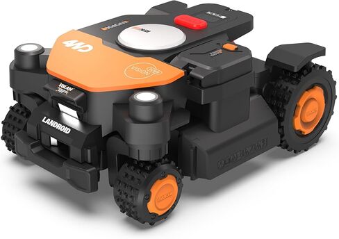 Worx Landroid Vision Cloud 4WD Robot Lawn Mower، بدون جزازة روبوت سلكية محيطية لمساحة 1 فدان، تجنب عقبات الذكاء الاصطناعي + ملاحة سحابية RTK، منحدر 84%، رسم الخرائط التلقائي، التحكم في التطبيق، القطع إلى الصفر، WR344 in Kuwait