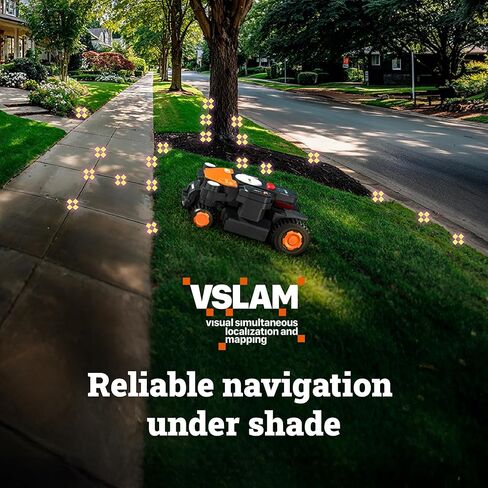 Worx Landroid Vision Cloud 4WD Robot Lawn Mower، بدون جزازة روبوت سلكية محيطية لمساحة 1 فدان، تجنب عقبات الذكاء الاصطناعي + ملاحة سحابية RTK، منحدر 84%، رسم الخرائط التلقائي، التحكم في التطبيق، القطع إلى الصفر، WR344 in Kuwait