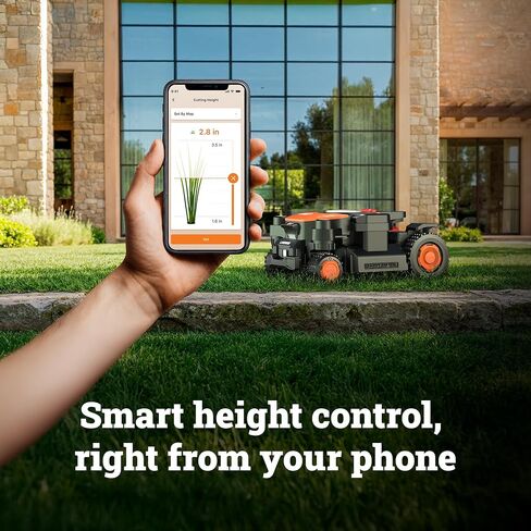 Worx Landroid Vision Cloud 4WD Robot Lawn Mower، بدون جزازة روبوت سلكية محيطية لمساحة 1 فدان، تجنب عقبات الذكاء الاصطناعي + ملاحة سحابية RTK، منحدر 84%، رسم الخرائط التلقائي، التحكم في التطبيق، القطع إلى الصفر، WR344 in Kuwait