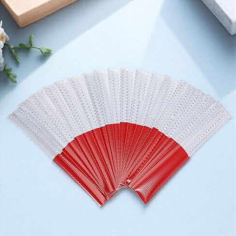 SynHHergyx 20 PCS Trailer Reflective Tape Reflective Strips Red and White Safety Reflector Strips Waterproof Self Adhesive Warning Sticker for Road Signs, Trucks, Rvs, Cars in Saudi Arabia