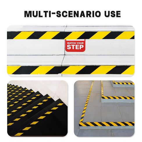Black & Yellow Hazard Warning Floor Marking Tape 2 Inch x 110FT High-Visibility Waterproof Safety Stripe Duct Tape with Strong Adhesive DurableCautionTape forWarehouseFactoryGym & Home Use in Saudi Arabia