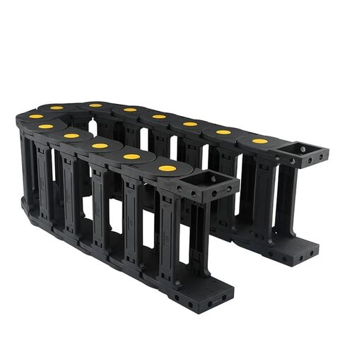 Series 45 X 60mm 75mm 100mm 125mm 150mm 200mm L1000mm Nylon Cable Drag Chain Wire Carrier with End Connectors Towline!(75mm,45x100 mm,Enclosed Type) in Saudi Arabia