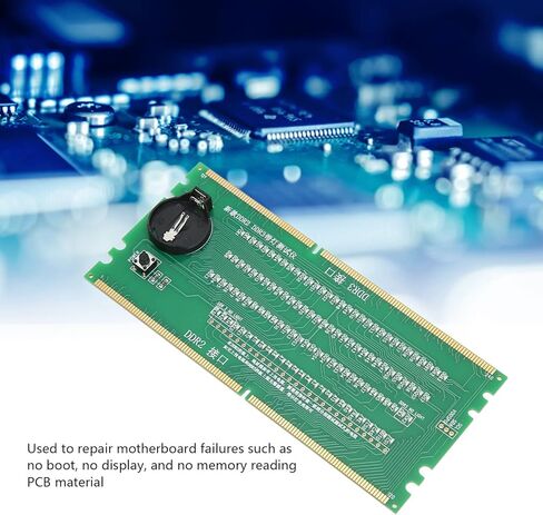 Yunseity Computer Memory Tester, DDR2 DDR3 Mainboard Tester with LED for and Motherboards, PCB Material Light Emitting Diodes for No Boot No Display Repair in Saudi Arabia