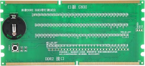 Yunseity Computer Memory Tester, DDR2 DDR3 Mainboard Tester with LED for and Motherboards, PCB Material Light Emitting Diodes for No Boot No Display Repair in Saudi Arabia