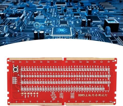 DDR5 Desktop Mainboard Test Card, Memory Slot Tester Board with LED Light, Supports and Motherboards, No External Power Needed, Essential Tool for Computer Repair and Mai in Kuwait
