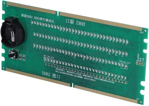 CHICIRIS Motherboard Tester Card Durable DDR2 DDR3 LED Light Indicator Repair Tool for/Desktops Tester Card for Tech Enthusiasts and Professionals PCB Material in Saudi Arabia