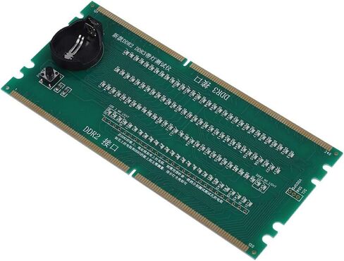 CHICIRIS Motherboard Tester Card Durable DDR2 DDR3 LED Light Indicator Repair Tool for/Desktops Tester Card for Tech Enthusiasts and Professionals PCB Material in Saudi Arabia