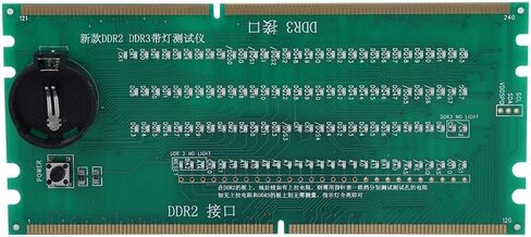 CHICIRIS Motherboard Tester Card Durable DDR2 DDR3 LED Light Indicator Repair Tool for/Desktops Tester Card for Tech Enthusiasts and Professionals PCB Material in Saudi Arabia
