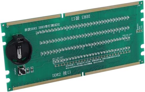 CHICIRIS Motherboard Tester Card Durable DDR2 DDR3 LED Light Indicator Repair Tool for/Desktops Tester Card for Tech Enthusiasts and Professionals PCB Material in Saudi Arabia