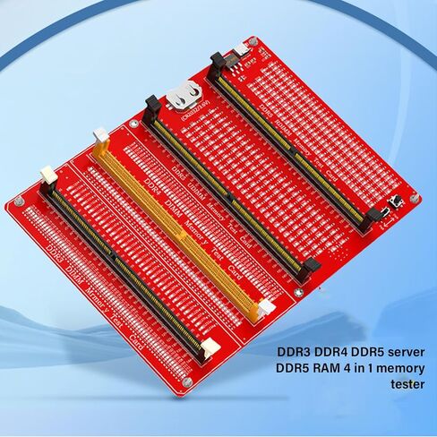 Jectse 4 in 1 RAM Memory Tester Card, Desktop Computer DDR3 DDR4 DDR5 UDIMM RDIMM Diagnostic Tool with LED Light Indicators and Dual Power Supply in Saudi Arabia