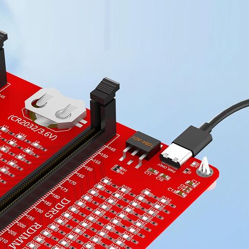 Jectse 4 in 1 RAM Memory Tester Card, Desktop Computer DDR3 DDR4 DDR5 UDIMM RDIMM Diagnostic Tool with LED Light Indicators and Dual Power Supply in Saudi Arabia