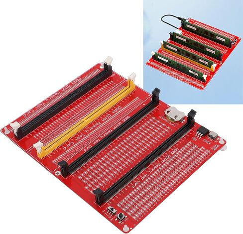 Jectse 4 in 1 RAM Memory Tester Card, Desktop Computer DDR3 DDR4 DDR5 UDIMM RDIMM Diagnostic Tool with LED Light Indicators and Dual Power Supply in Saudi Arabia