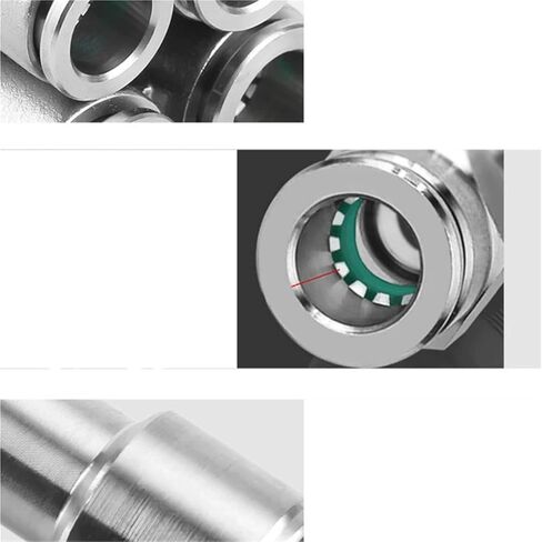 304 Stainless Steel Pneumatic Hose Fitting PU PV PE PM PY 14/16mm Metal Coupling Tube Connector 1Pcs(304-PU,14mm) in Saudi Arabia