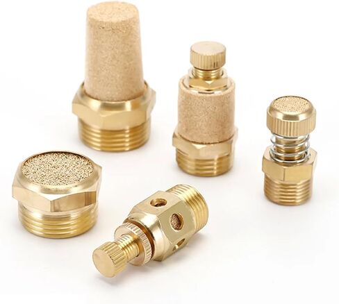 Pneumatic Exhaust Muffler 3/8" 1/4" 1" Thread Long Short BSL M5 1/10Pcs(5,3/8") in Saudi Arabia