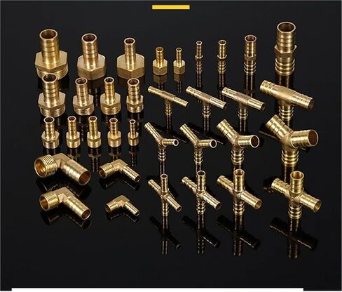 Hose Brass Pipe Fitting 4mm 6mm 8mm 10mm 12mm 19mm Barb Tail 1/8" 1/4" 1/2" 3/8" Connector Joint Copper Coupler 1Pcs(6mm Barb,1/8") in Saudi Arabia