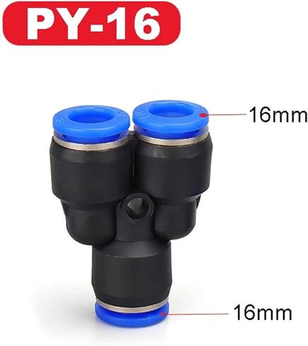 Pipe Fittings Plastic Pneumatic Connector Fitting Connecting PY PW Connect 4 6mm 8mm 10mm 12mm Y Shape 10Pcs(PY-16) in Saudi Arabia
