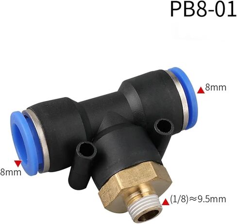 Pneumatic Regulator 4mm 6mm 8mm 10mm 12mm OD Hose Tube Adjust Valve Connector 1/8" 1/4" 3/8" 1/2" Thread 1Pcs(PB4-02) in Saudi Arabia