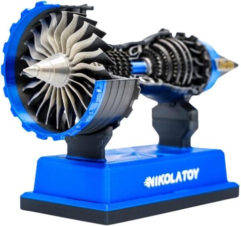 Miniature Miniature Trent 900 Turbofan Engine Model, 3D Printed Mechanical Model for Aviation Enthusiasts, Educational Science Toy & Gift – (12cm/4.8in) (Miniature) in Kuwait