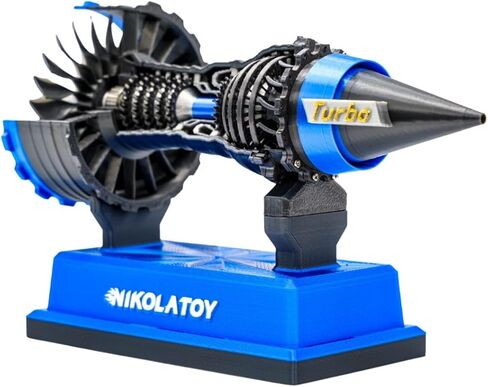 Miniature Miniature Trent 900 Turbofan Engine Model, 3D Printed Mechanical Model for Aviation Enthusiasts, Educational Science Toy & Gift – (12cm/4.8in) (Miniature) in Kuwait