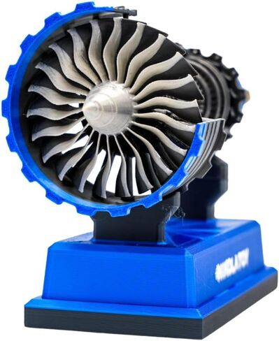 Miniature Miniature Trent 900 Turbofan Engine Model, 3D Printed Mechanical Model for Aviation Enthusiasts, Educational Science Toy & Gift – (12cm/4.8in) (Miniature) in Kuwait