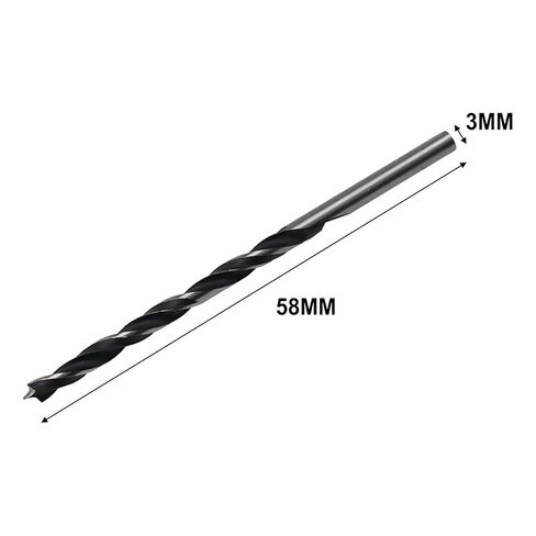 10 Pcs 3mm Diameter Woodworking Drill Bit Wood Drills with Center Point Pack Center Point Pack Spiral Twists Drill Bit Tools in Kuwait