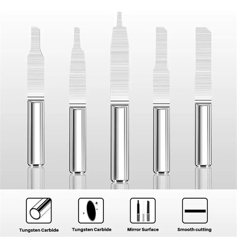 Engraving Bits 1/8'' Shank Tipped Carving Bits 0.8-3.0mm Carbide End Mill CNC Router Bit Wood Milling Cutter 10pcs(10pcs 3.175x3x8) in Saudi Arabia