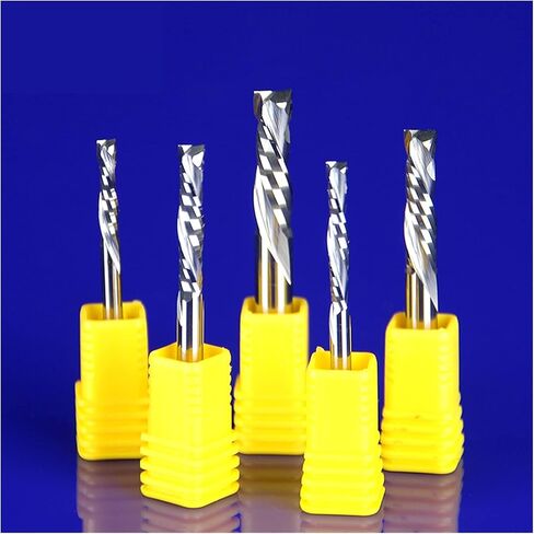 نهاية قاطعة الطاحونة CNC بت المزامير المزدوجة مركب الخشب كربيد النجارة طحن أدوات آلة الحفر جهاز التوجيه (6x6x22) in Kuwait