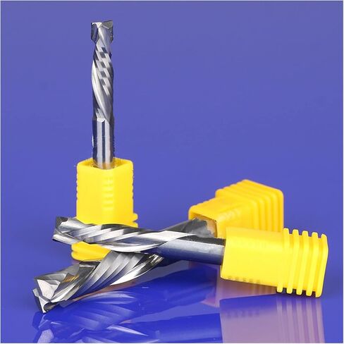 نهاية قاطعة الطاحونة CNC بت المزامير المزدوجة مركب الخشب كربيد النجارة طحن أدوات آلة الحفر جهاز التوجيه (6x6x22) in Kuwait