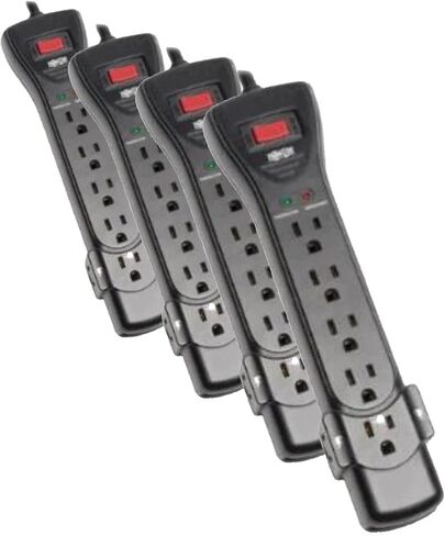 Tripp Lite Protect It! Surge Protector, 7 AC Outlets, 7 ft Cord, 2,160 J, Black (Pack of 4) in Saudi Arabia