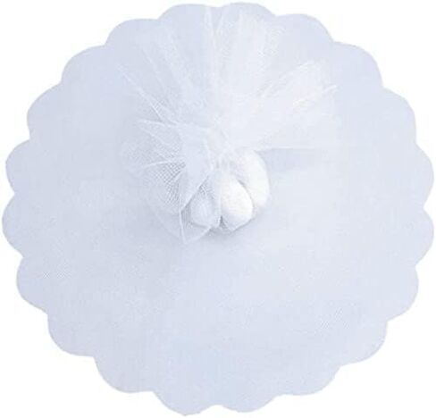 200 Pcs White Organza Tulle Circles, 10 Inch Round Organza Bags Jewelry Candy Pouch Christmas Wedding Party Favor Gift Bags in Saudi Arabia