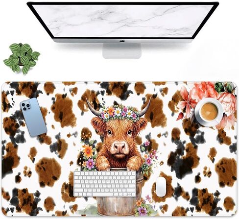 Britimes Teal Mauve Marble Desk Mat Watercolor Golden Purple Deak Pad Non-Slip Pu Leather Leather Barge Keyboard Mouse Pad Office Office Office Office و Work و Home Decor (31.5 "x15.7") in Kuwait