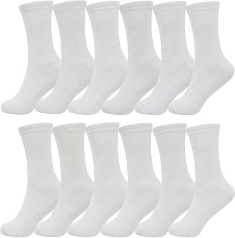 Glory Max 12-Pairs Women's Crew Socks Soft Thin Lightweight Breathable Athletic Casual Socks in Saudi Arabia