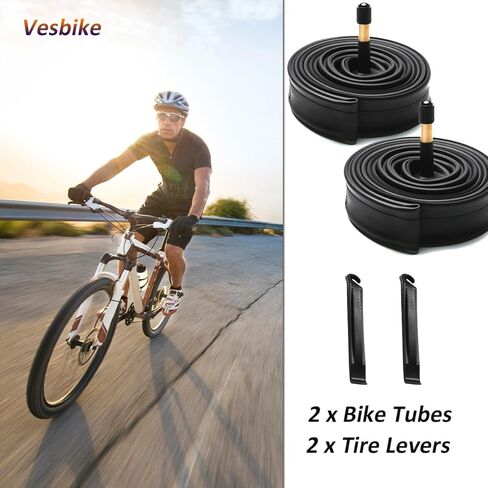 700x23c/700x25c/700x28c/700x30c/700x32c Bike Tube AV48mm Schrader Valve 2 Pack Road Bicycle Inner Tubes with 2 Tire Levers Premium Butyl Rubber City Road Bike Tubes Fit 700x23-32c in Saudi Arabia