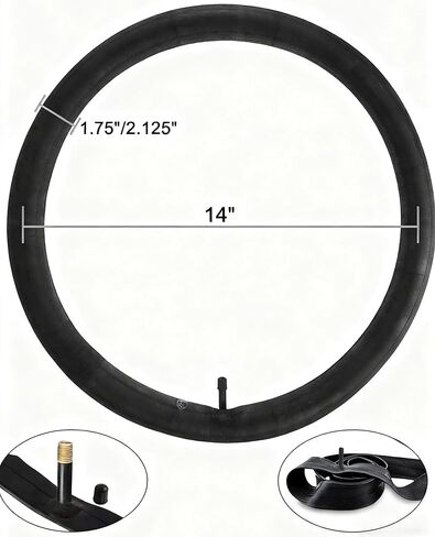 قطعتان من الأنابيب الداخلية للدراجة مقاس 14 × 1.75/2.125 مع جذع صمام شريدر بزاوية، وأنابيب الدراجة الإلكترونية مع رافعتين للإطارات و6 رقع لاصقة لأنبوب الدراجة مقاس 14 بوصة × 1.75/2.125 بوصة وإطارات الدراجات البخارية الكهربائية in Kuwait