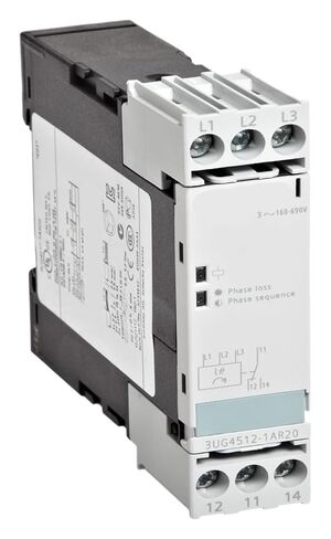 3UG4512-1AR20 3UG45121AR20 مرحل المراقبة ثلاث مراحل الجهد 22.5 مم عرض طرف المسمار 1 CO اتصالات تأخير 160-690 خط العرض in Kuwait