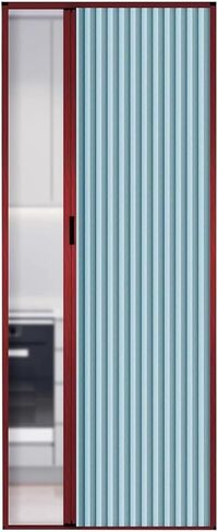 قسم باب الأكورديون على شكل قرص العسل قابل للتخصيص مقاس 25-65 بوصة - بوابة أمان قابلة للطي للممر والخزانة والمدخل - بدون حفر، سهل التركيب (49 × 80 بوصة) in Kuwait