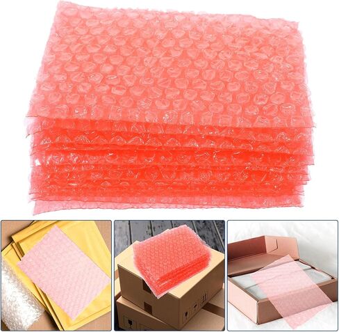 Holibanna 100Pcs Red Anti-Static Small Bubble Mailer Pouches 10X15Cm Thick Shockproof Protective Shipping Bags for Small Business Packaging in Saudi Arabia