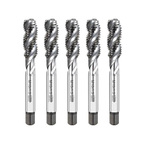 حنفية لولبية عالية الصلابة، صنابير رئيسية لآلة الفلوت المستقيمة واللولبية، 5 قطع (صنبور لولبي مخدد، M12 × 1.75) in Kuwait