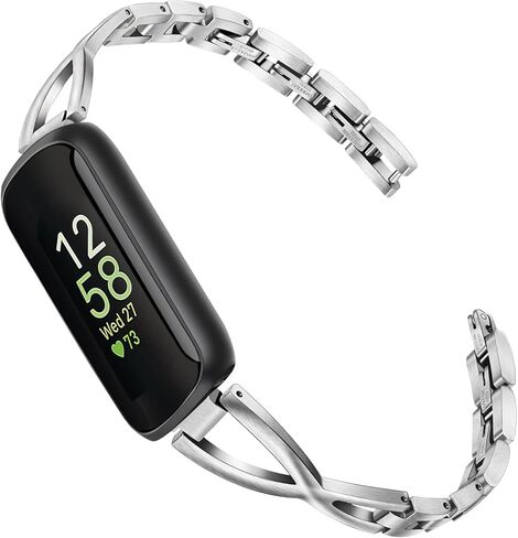 Dhwazz Band for Inspire 3 Women, Stainless Steel Watchband Jewelry Strap for Fitbit Inspire 2 / HR in Kuwait