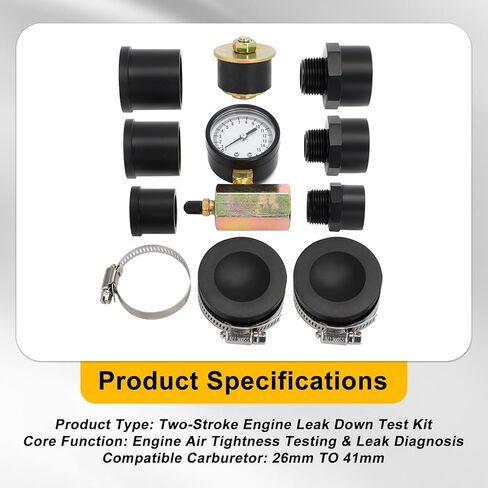 Two Stroke Leak Down Test Kit for Yamaha Banshee, Blaster, YZ125, YZ250-26mm to 41mm Carburetor Engine Air Leak Tester in Saudi Arabia