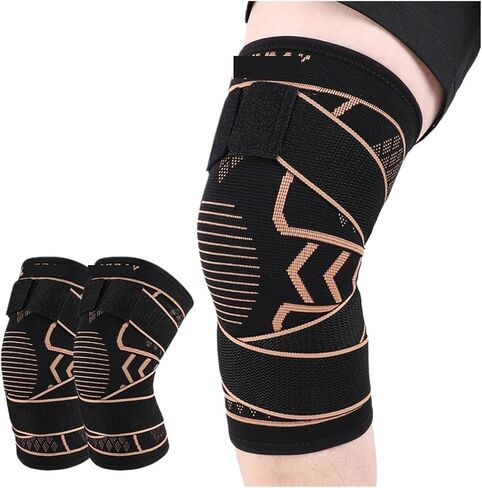 Wheel Speed Sensor Sports Knee Pads Knitted Patella Wear Tendon Injury Fitness Jump Rope Basketball ABS Wheel Speed Sensor Front(1Pcs,XXL) in Saudi Arabia