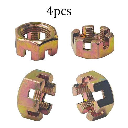 4 قطعة M20x1.5mm مسدس مشقوق القلعة المكسرات ، الصف 4.8 الكربون الصلب صواميل سداسية لمعدات آلات السيارات in Kuwait
