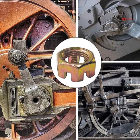 4 قطعة M20x1.5mm مسدس مشقوق القلعة المكسرات ، الصف 4.8 الكربون الصلب صواميل سداسية لمعدات آلات السيارات in Kuwait