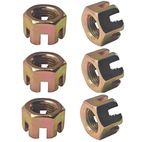 4 قطعة M20x1.5mm مسدس مشقوق القلعة المكسرات ، الصف 4.8 الكربون الصلب صواميل سداسية لمعدات آلات السيارات in Kuwait